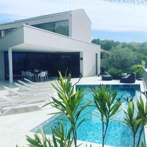 Klimno Villa | 5*Modern Seaview villa with private pool