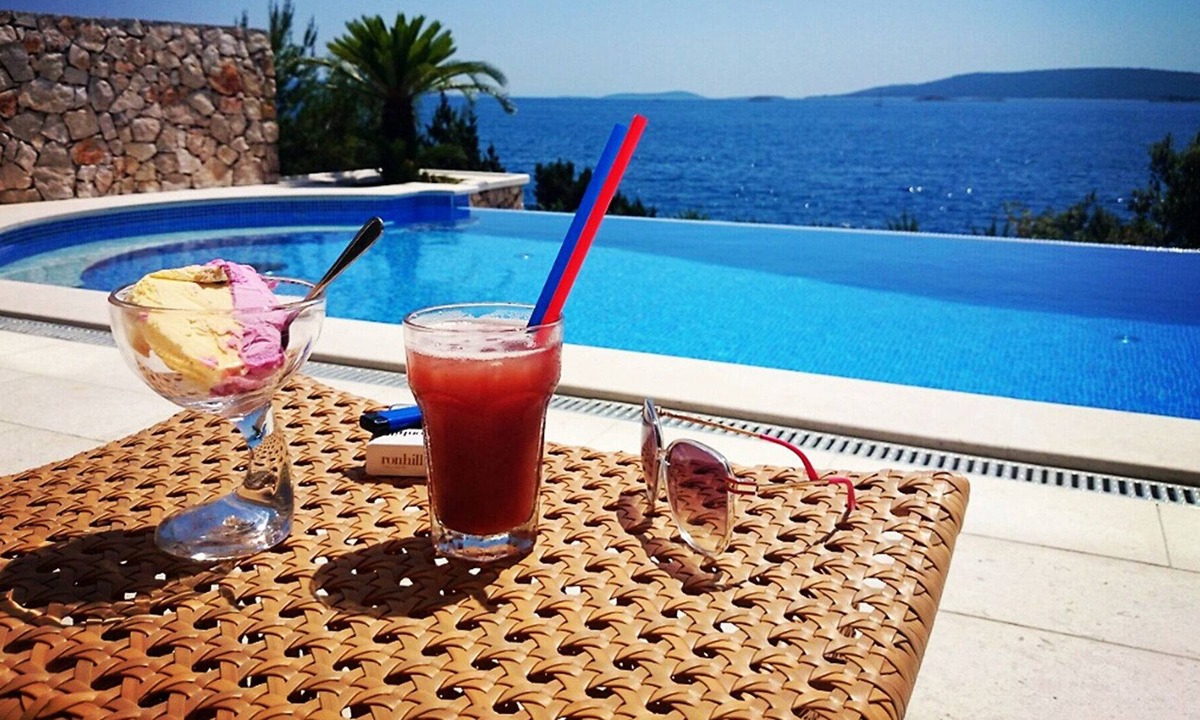 Okrug Donji Villa | Luxury Villa,PRIVATE BEACH,Infinity pool,WELLNESS CENTER,sunset-SPECIAL OFFER!!!