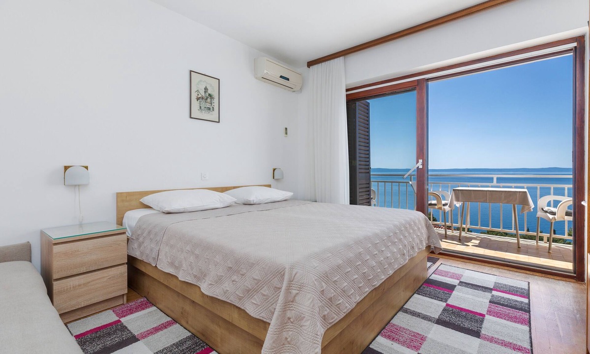 Baska Voda Apartment | Studio flat with balcony and sea view Baška Voda, Makarska (AS-301-a)