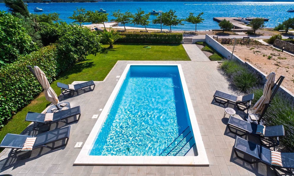 Turanj Villa | Villa Elements - beachfront villa for 10 guests with a private pool by MyWaycation