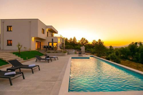 Grubine Villa | VILLA KARIN-NEW,55m2 pool,playground,amazing view,