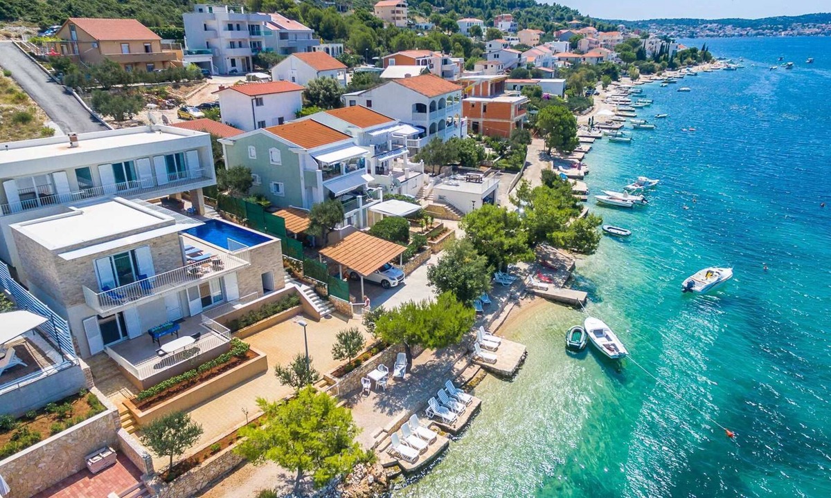 Podglavica Villa | Villa La Perla - beachfront villa for ten, private pool and amazing views by MyWaycation