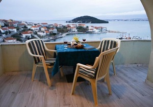 Apartment in Kali with sea view, balcony, air conditioning, Wi-Fi (4566-2) in Kali