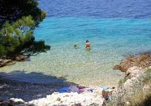 One bedroom apartment with terrace and sea view Bilo (Primošten) (A-14601-a)