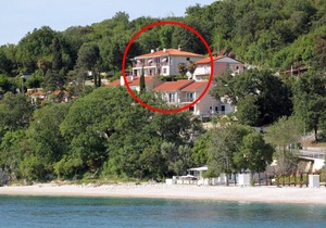 Room with terrace and sea view Medveja, Opatija (S-7720-a)