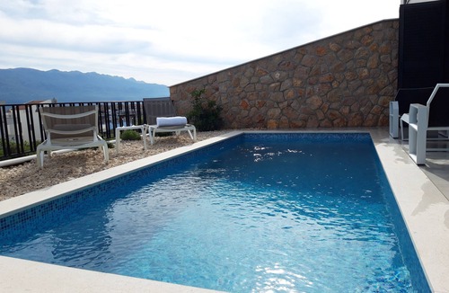 Vinjerac Apartment | Apartment with Private Pool and Sea View