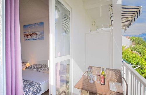 Brasina Apartment | Apartments Grljević - Studio Apartment with Balcony and Sea View