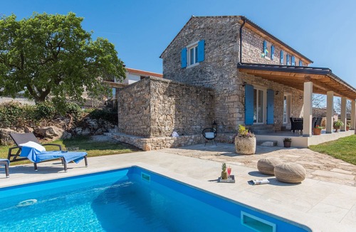 Sveti Lovrec Cottage | Beautiful stone house with large garden (600 m2) and private pool
