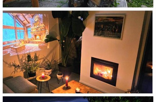 Izvoarele Villa | Black Walnut House with indoor outdoor fireplace