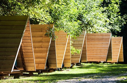 Ljubno RV Rental | Camp NaturPlac - Stay in the wooden tent at the alpine river Savinja