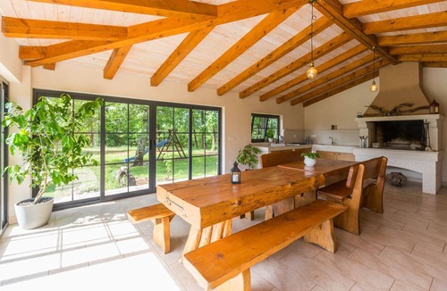 Susnjici Apartment | Dog-friendly paradise with pool, playground, barbecue area, private terrace