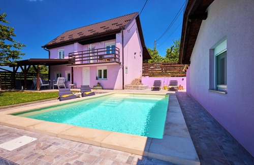 Klake House | Family mountain retreat with pool, terrace, BBQ, and scenic Samobor hills for all.