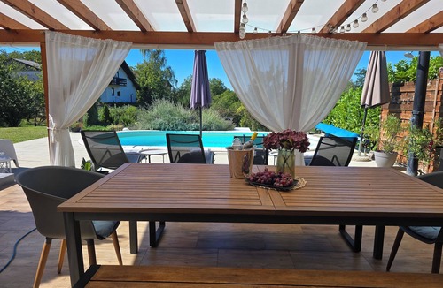 Popovaca House | Hilltop house with jacuzzi, sauna, pool, barbecue, and orchard