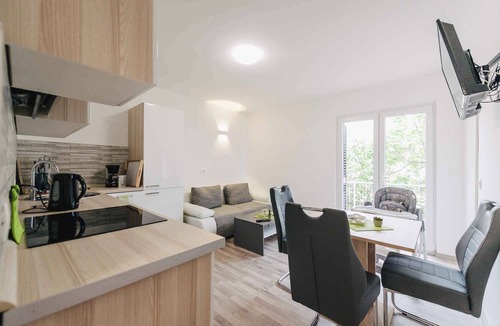 Klimno Apartment | Holiday apartment Sara with sea views and pool