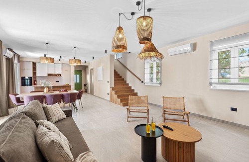 Beram House | Impressive villa with panoramic views, private pool, table tennis, table football, playground, baby cot