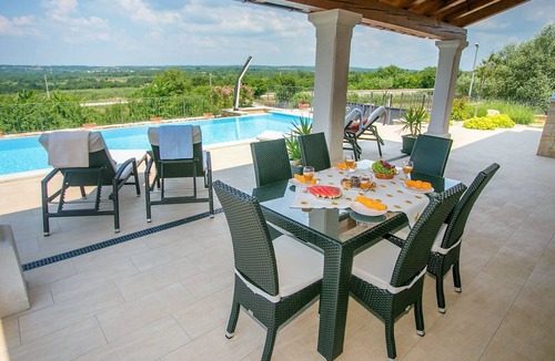 Selina House | Luxury villa with private, heated pool and panoramic view, 2 km from Sveti Lovrec