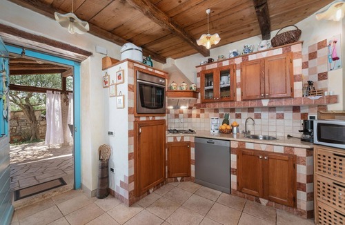 Vosteni House | Mediterranean stone house with private pool, sauna, sea view, summer kitchen