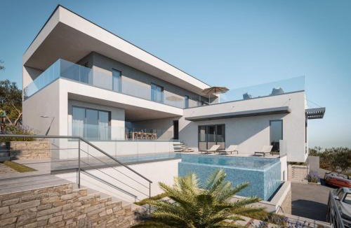 Klis Villa | Moderna villa "Split na dlanu" s grijanim bazenom