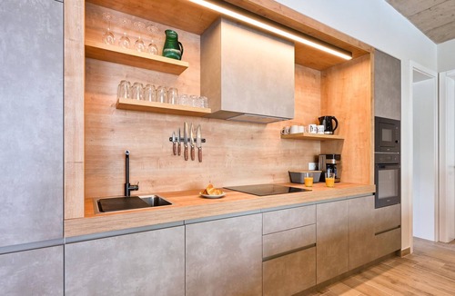 Koprivnica House | On the outskirts of Koprivnica is this modern vacation home with swimming pool and indoor spa area.