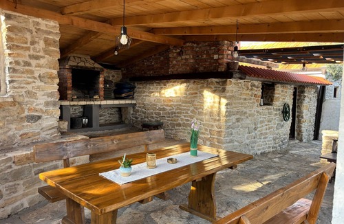 Benkovac Ski Chalet | Stone country House Irena with pool on a large property