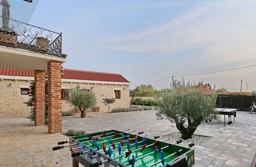 Skabrnja Villa | Stone villa Tereza, 4 bedroom, table tennis, playground for kids, pool