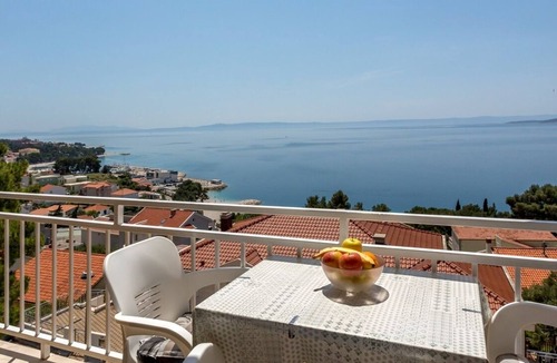 Baska Voda Apartment | Studio flat with balcony and sea view Baška Voda, Makarska (AS-301-a)
