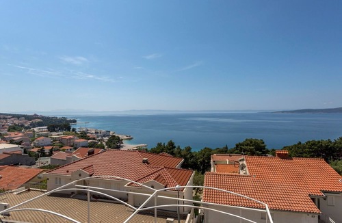 Baska Voda Apartment | Studio flat with balcony and sea view Baška Voda (Makarska) (AS-301-b)