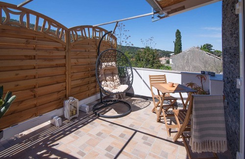 Veli Losinj Apartment | Studio flat with terrace and sea view Veli Lošinj (AS-21260-a)