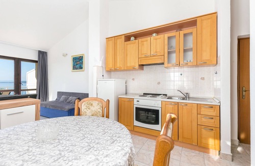 Baska Voda Apartment | Studio flat with terrace and sea view Baška Voda, Makarska (AS-300-c)