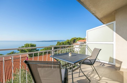 Baska Voda Apartment | Studio flat with terrace and sea view Baška Voda, Makarska (AS-300-c)