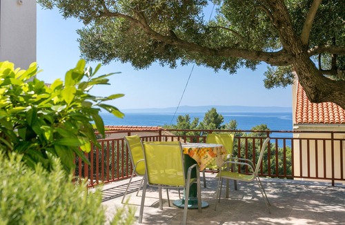 Baska Voda Apartment | Studio flat with terrace and sea view Baška Voda, Makarska (AS-300-c)