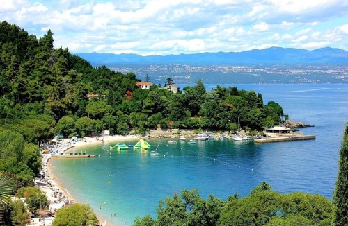 Medveja Apartment | Studio flat with terrace and sea view Medveja, Opatija (AS-7720-a)