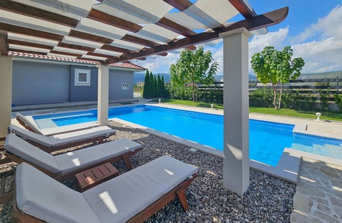 Knezovici House | Stunning private villa for 8 guests with hot tub, private pool, A/C, WIFI, TV and terrace