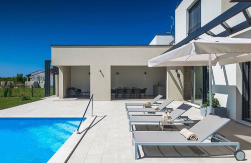 Nova Vas Villa | Stunning private villa with A/C, private pool, hot tub, WIFI, TV, terrace and pets allowed