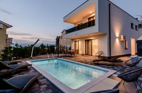 Zidarici Villa | Stylish Villa Metra Maris2 with a sea view and a pool on Krk