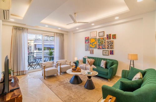 Greater Kailash Apartment | The GK Bliss by The Blue Kite, Luxury 3BHK Apartment in GK1 near Lotus Temple, M Block Market & Big Chill Café
