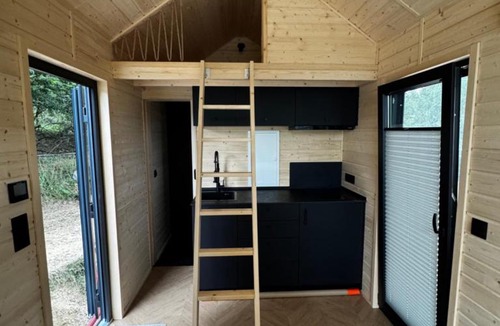 Kostel House | Tiny House Kolpa- A Modern Forest Escape Above River Kolpa