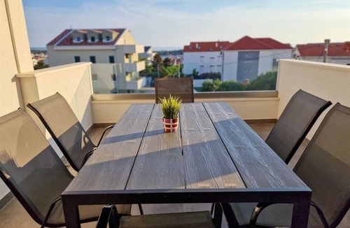 Novalja Apartment | Two-bedroom family rooms Villa Poseidon 2 with swimming pool and private balcony