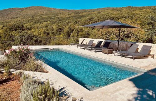 Moscenicka Draga House | Villa in Hanglage mit Pool und Meerblick