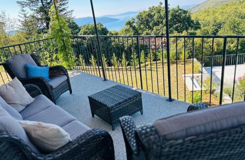 Moscenicka Draga House | Villa in Hanglage mit Pool und Meerblick
