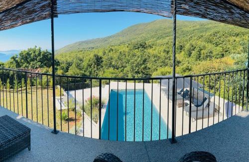 Moscenicka Draga House | Villa in Hanglage mit Pool und Meerblick
