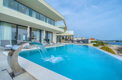 Rogoznica Villa | Villa Valiosa - stunning beachfront villa with a pool and a sauna for ten guests by MyWaycation