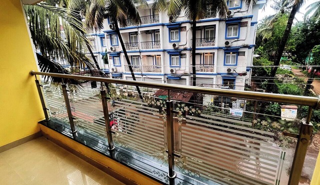 3 Balconies 1-BHK 900sq. ft Near Benaulim Beach Goa Private Entry & Parking WiFi in Benaulim