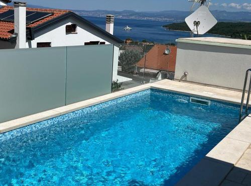 Apartment Santorini Krk with private pool in Njivice