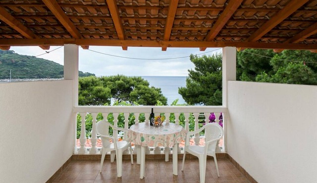 Apartments Franka Saplunara-Twin Room with Terrace and Sea view No1