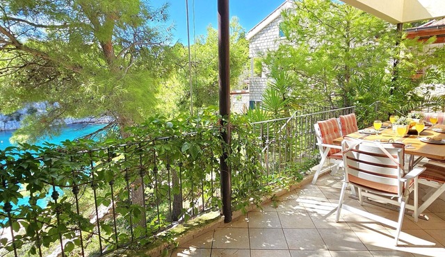 Beach Front Villa, Private Garden, In Quiet Bay, With Boat Mooring
