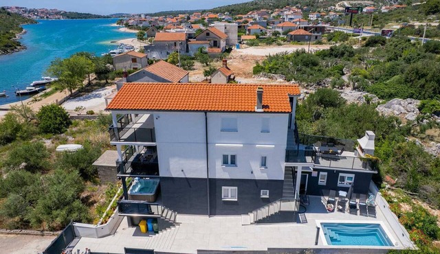 Beachfront Villa Marivi with Pool and Game Room