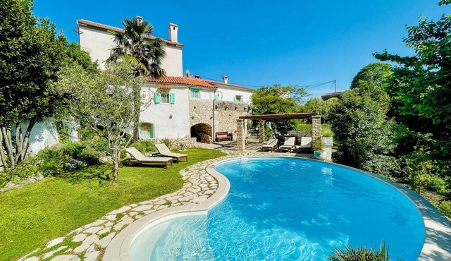 Beautiful private villa for 8 people with WIFI, private pool, A/C, TV, terrace and panoramic view in Rijeka