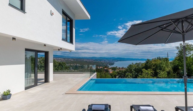 Beautiful private villa for 10 guests with WIFI, private pool, hot tub, A/C, TV and terrace in Rijeka