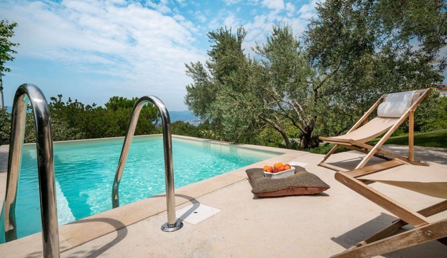 Beautiful private villa for 8 people with A/C, private pool, WIFI, TV, terrace and pets allowed in Rijeka